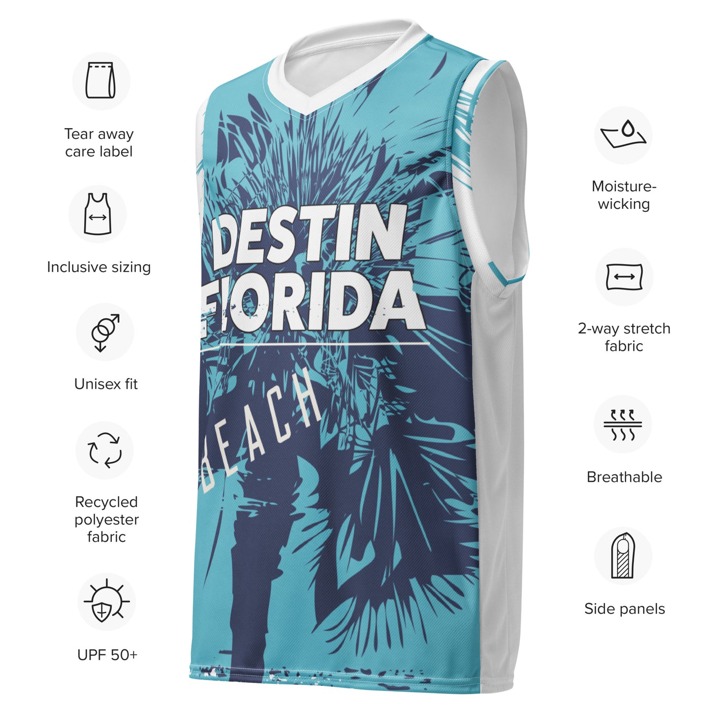 Destin Beach Elegance: Eco-Friendly High-Performance Jersey for Style and Sustainability